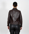 Women's Classic Leather Biker Zip Jacket