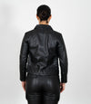 Women's Classic Leather Biker Zip Jacket