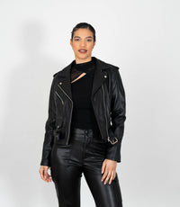Women's Brando Style Biker Jacket