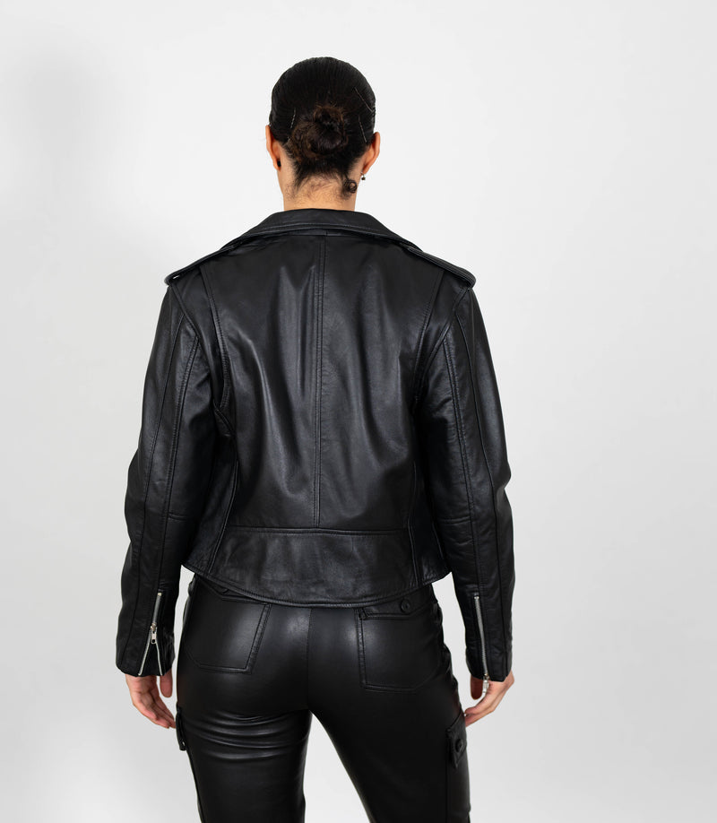 Women's Brando Style Biker Jacket