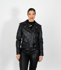 Women's Brando Style Biker Jacket