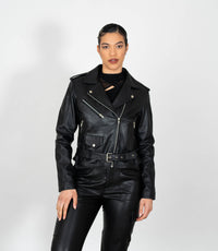 Women's Brando Style Biker Jacket