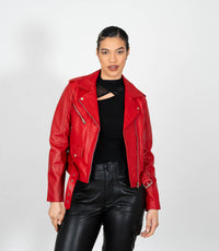 Women's Brando Style Biker Jacket