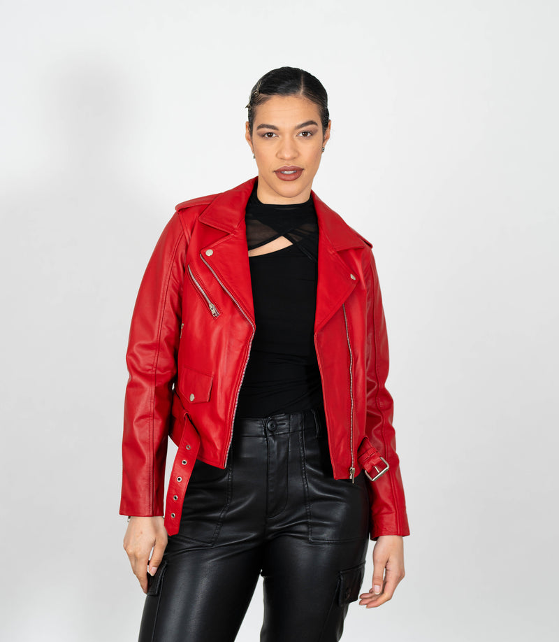 Women's Brando Style Biker Jacket