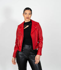 Women's Brando Style Biker Jacket