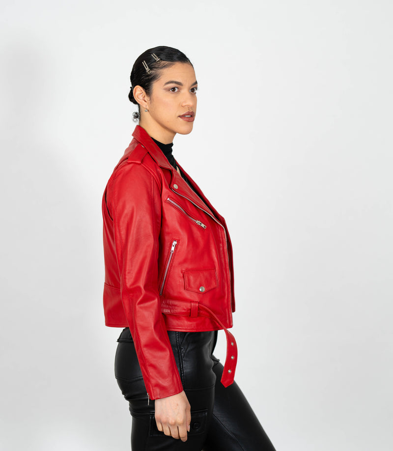 Women's Brando Style Biker Jacket