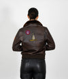 Ladies Air Force Style Bomber Leather Jacket