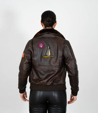 Ladies Air Force Style Bomber Leather Jacket