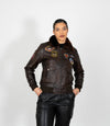 Ladies Air Force Style Bomber Leather Jacket