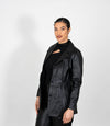Women's Classic Three Button Leather Blazer