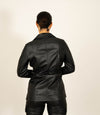 Women's Classic Three Button Leather Blazer