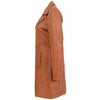 Women's 3/4 Length Classic Leather Coat