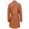 Women's 3/4 Length Classic Leather Coat