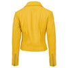 Women's Cross Zip Quilted Biker Style Leather Jacket