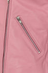 Women's Biker Style Cross Zip Leather Jacket