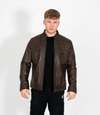 Men's Classic Casual Leather Jacket - Brown